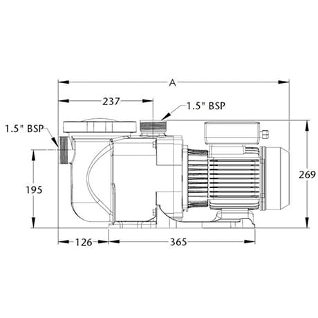 Pump SuperFlo 0,37 kW 1-fas