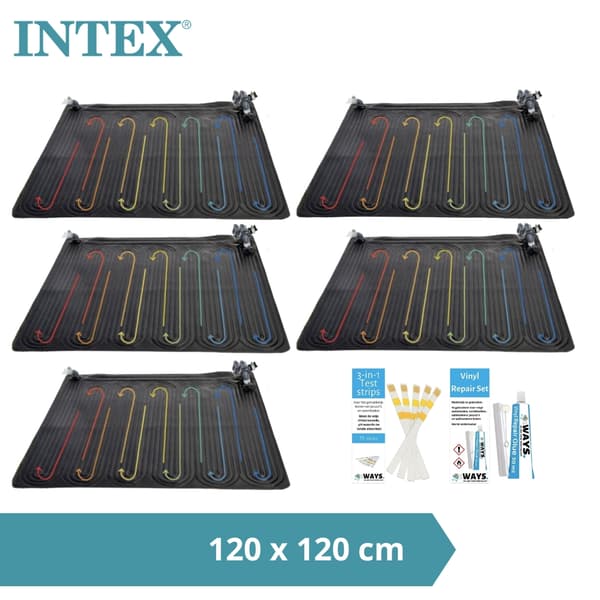 Solar Mats - Intex - 5x Solar Mat & WAYS Reparationssæt og teststrimler