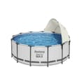Miniatyrbild 5 av 9: Bestway Solskydd för fristående pool vit