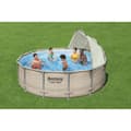 Miniatyrbild 9 av 9: Bestway Solskydd för fristående pool vit