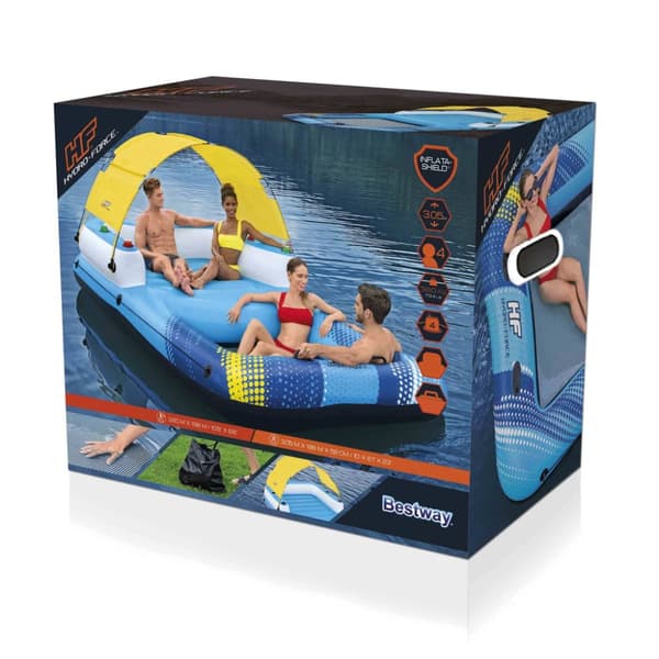 Bestway Giant Bathing Raft Floating Island. 3 x 2 meter - for 4 personer