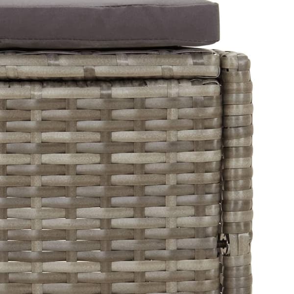 vidaXL spakant polyrattan og massivt akacietræ grå