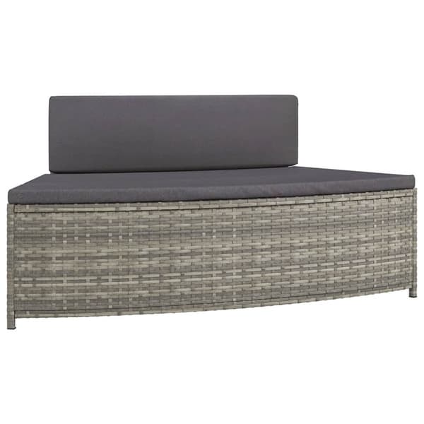 vidaXL spabænke med hynder 2 stk. polyrattan grå