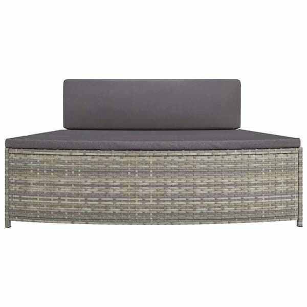vidaXL spabænke med hynder 2 stk. polyrattan grå