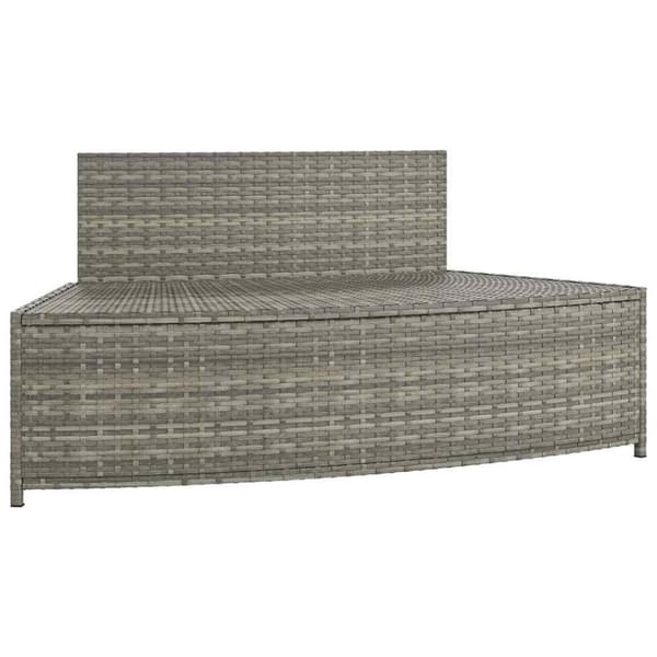 vidaXL spabænke med hynder 2 stk. polyrattan grå