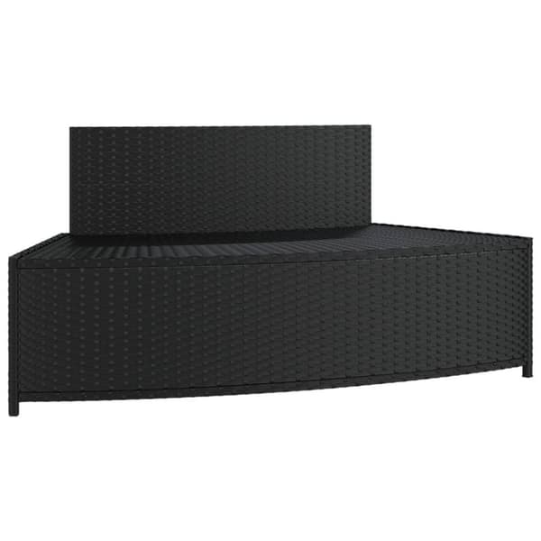 vidaXL spabænke med hynder 2 stk. polyrattan sort