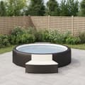 Miniatyrbillede 2 af 10: vidaXL spabænke med hynder 2 stk. polyrattan sort