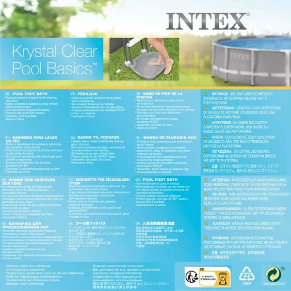INTEX fodbad til pool 56x46x9 cm 11,5 l blå