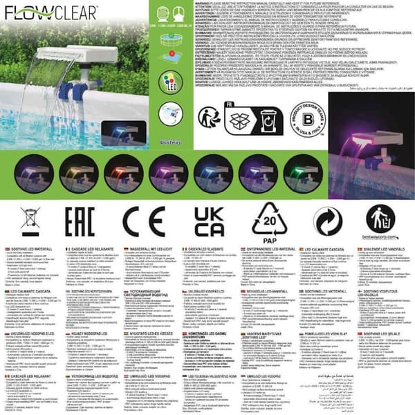 Bestway Flowclear Soothing LED-vandfald