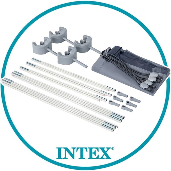 Intex Markis Med Skydd För Pooler Med Metallram Uv50 Vit