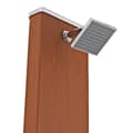Miniatyrbillede 2 af 5: Gre Firkant Brusebad Aluminium Trælignende Solar Brun 32 Liters