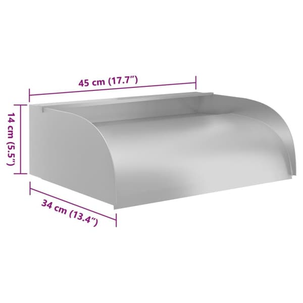 Vattenfall med LED 45x34x14 cm rostfritt stål 304