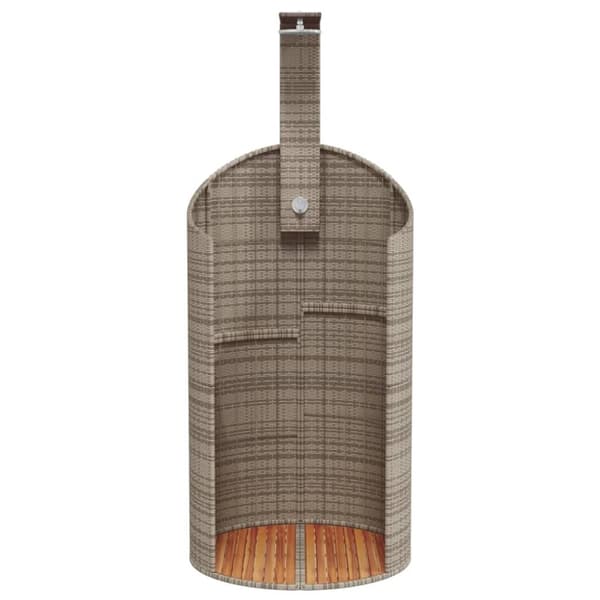 vidaXL Utedusch grå 100x100x241,5 cm konstrottning och akaciaträ