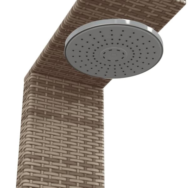 vidaXL Utedusch grå 100x100x241,5 cm konstrottning och akaciaträ