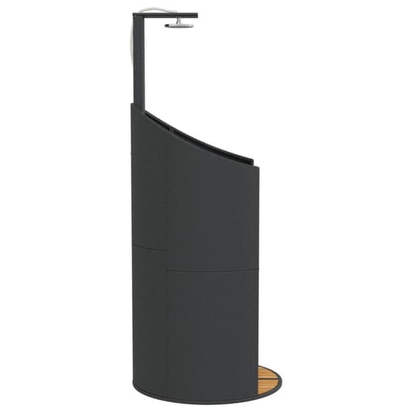 vidaXL Utedusch svart 100x100x241,5 cm konstrottning och akaciaträ