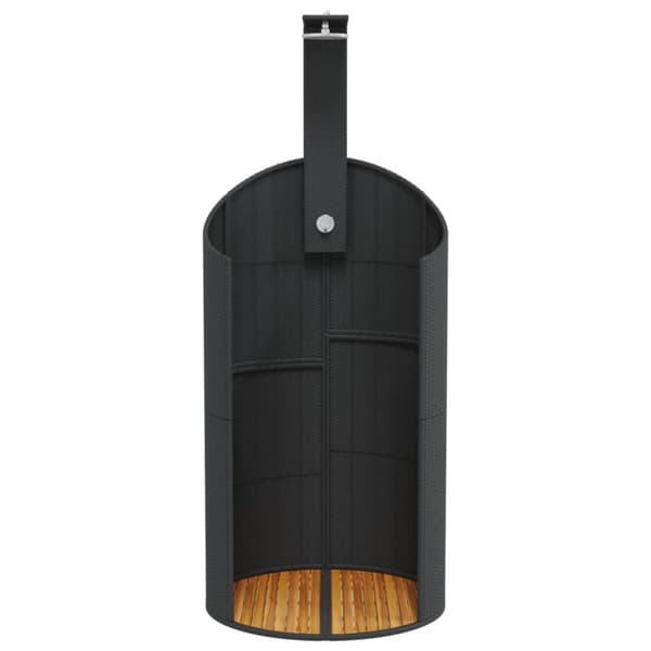 vidaXL Ulkosuihku musta 100x100x241,5 cm polyrottinki ja akasiapuu