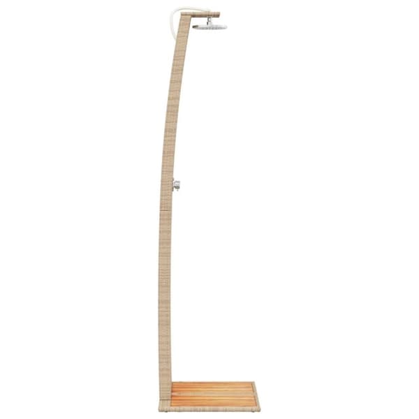 vidaXL havebruser 55x60x224 cm polyrattan og akacietræ beige