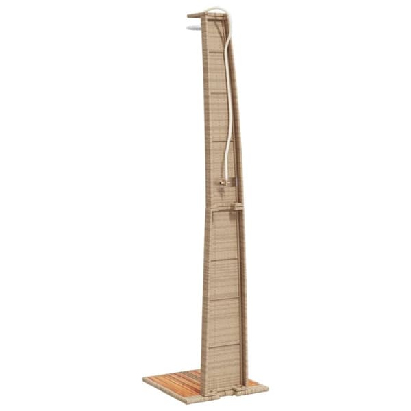 vidaXL havebruser 55x60x224 cm polyrattan og akacietræ beige