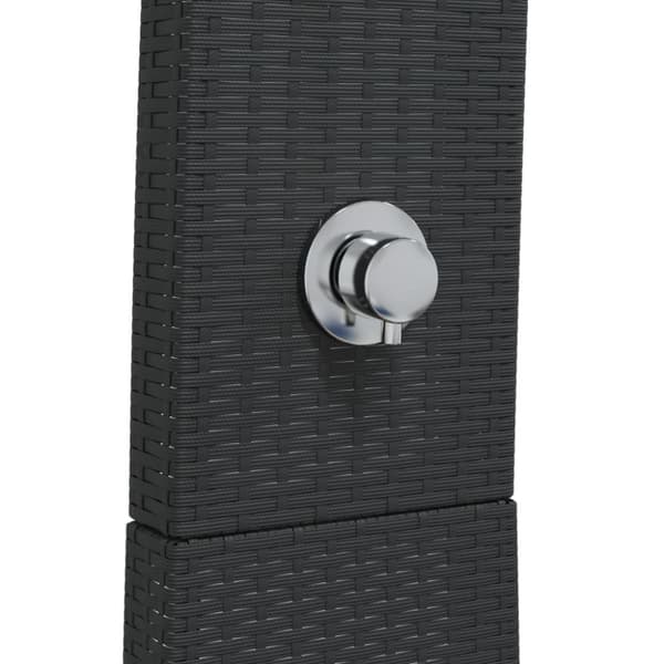 vidaXL havebruser 55x60x224 cm polyrattan og akacietræ sort