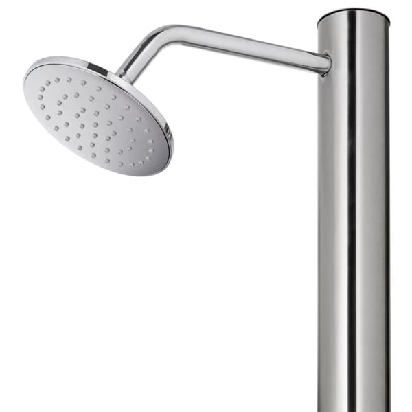 vidaXL Trädgårdsdusch med grått golv 220 cm rostfritt stål -  Pool- & spatillbehör