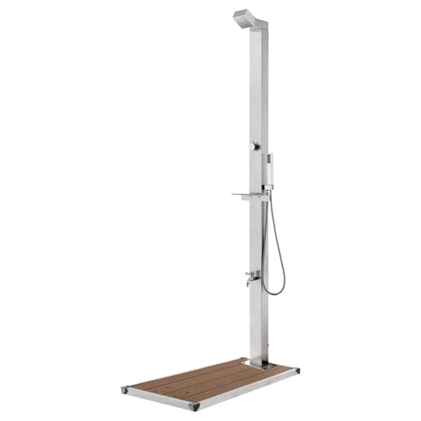 vidaXL havebruser med brun bund 225 cm rustfrit stål - Pool & spa – tilbehør