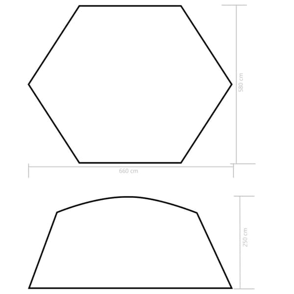 vidaXL Uima-altaan teltta kangas 660x580x250 cm sininen -  Uima- & poreallastarvikkeet