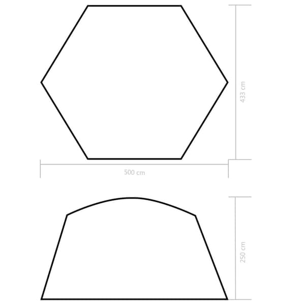 vidaXL Uima-altaan teltta kangas 500x433x250 cm sininen -  Uima- & poreallastarvikkeet