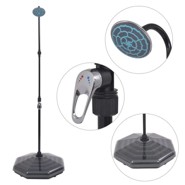 vidaXL solopvarmet bruser 20 l aluminium HDPE -  Pool & spa – tilbehør
