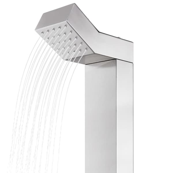 vidaXL havebruser med grå bund 225 cm rustfrit stål -  Pool & spa – tilbehør