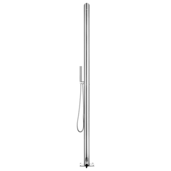 vidaXL havebruser med brun bund 225 cm rustfrit stål -  Pool & spa – tilbehør