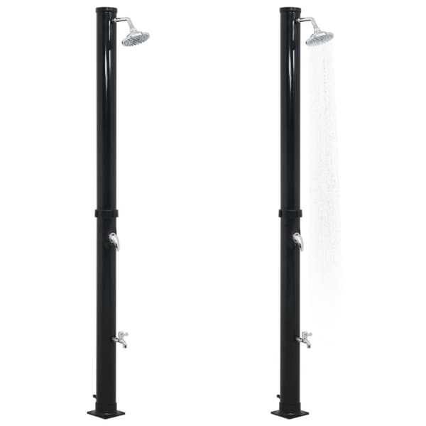 vidaXL soldrevet bruser 220 cm 20 l sort - Pool & spa – tilbehør
