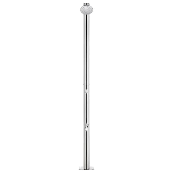 vidaXL havebruser med grå bund 220 cm rustfrit stål -  Pool & spa – tilbehør