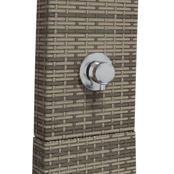vidaXL havebruser 55x60x224 cm polyrattan og akacietræ grå -  Pool & spa – tilbehør