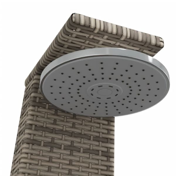 vidaXL havebruser 55x60x224 cm polyrattan og akacietræ grå -  Pool & spa – tilbehør