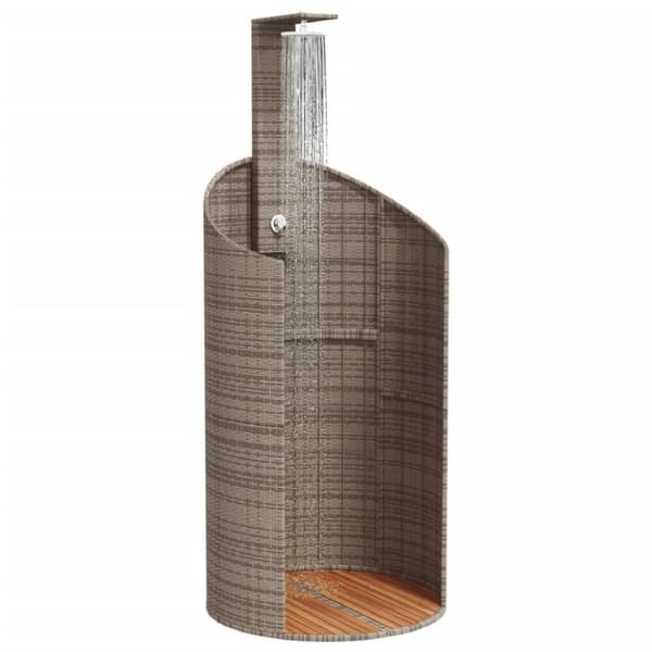 vidaXL havebruser 100x100x241,5 cm polyrattan og akacietræ grå -  Pool & spa – tilbehør