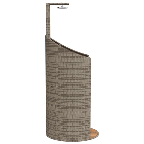vidaXL havebruser 100x100x241,5 cm polyrattan og akacietræ grå -  Pool & spa – tilbehør