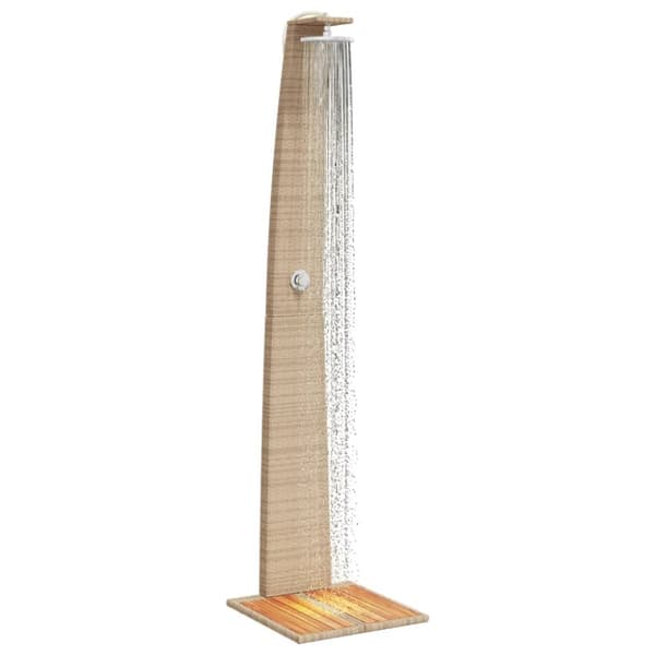 vidaXL havebruser 55x60x224 cm polyrattan og akacietræ beige -  Pool & spa – tilbehør
