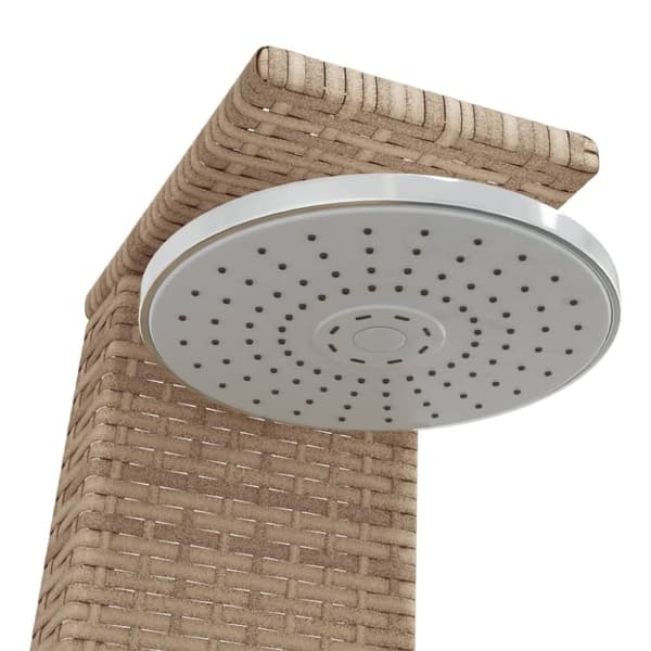 vidaXL havebruser 55x60x224 cm polyrattan og akacietræ beige -  Pool & spa – tilbehør