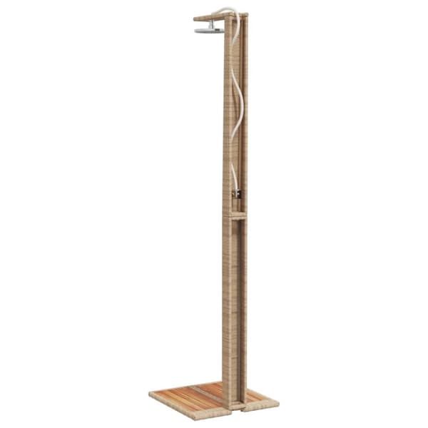 vidaXL havebruser 50x55x224 cm polyrattan og akacietræ beige -  Pool & spa – tilbehør