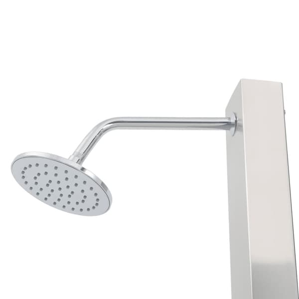 The Living Store udendørsbruser med bakke WPC rustfrit stål -  Pool & spa – tilbehør
