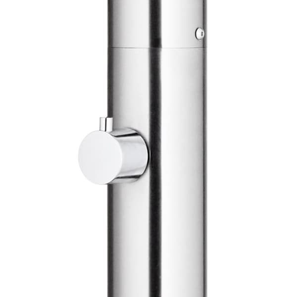 The Living Store havebruser med grå bund 220 cm rustfrit stål -  Pool & spa – tilbehør