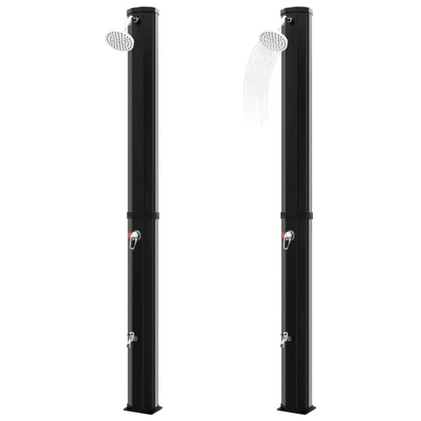 The Living Store solopvarmet udendørsbruser med brusehoved og hane 35 l sort -  Pool & spa – tilbehør