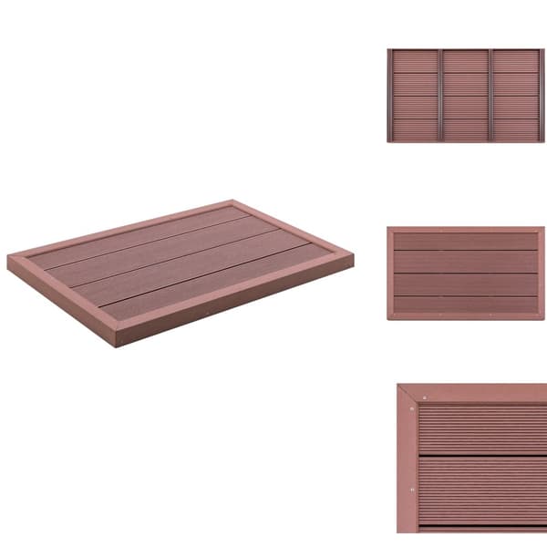 Pool & spa – tilbehør - Living gulvelement til soldrevet bruser 101 x 63 x 5,5 cm WPC brun