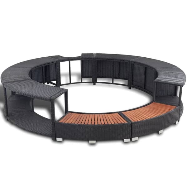 Pool & spa – tilbehør - Living spakant polyrattan sort