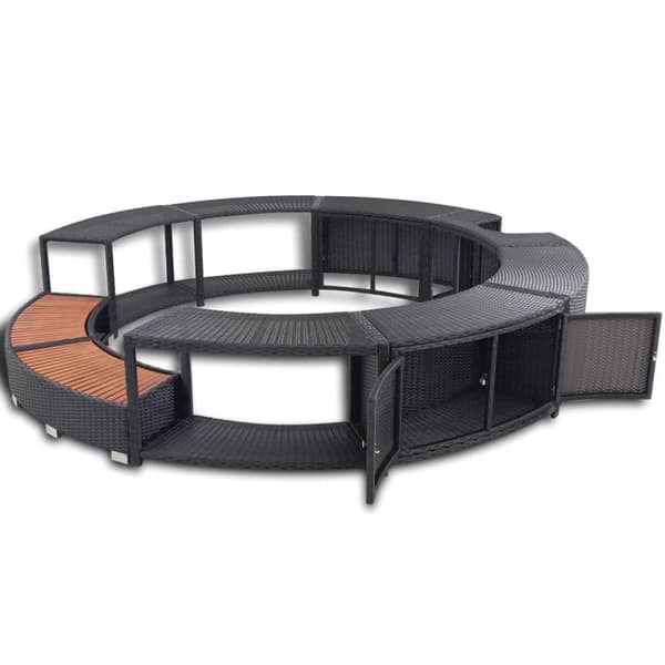 Pool & spa – tilbehør - Living spakant polyrattan sort