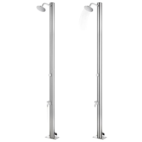 Havebruser med grå bund 220 cm rustfrit stål - Havebruser - Havebrusere - Home & Living