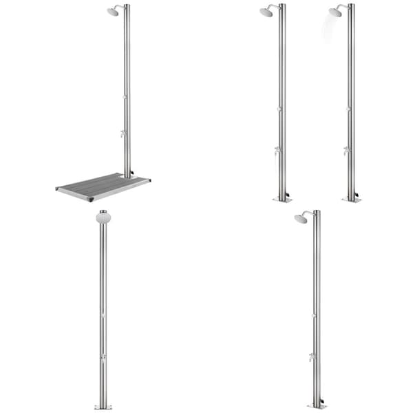 Havebruser med grå bund 220 cm rustfrit stål - Havebruser - Havebrusere - Home & Living