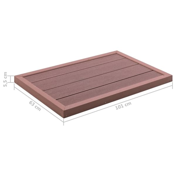 Golv till utedusch brun 101x63x5,5 cm WPC - Golvdel - Golv Del - Home & Living