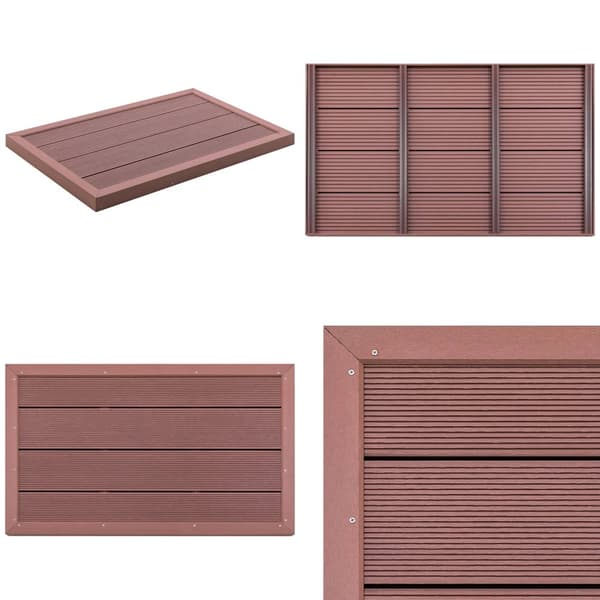 Golv till utedusch brun 101x63x5,5 cm WPC - Golvdel - Golv Del - Home & Living
