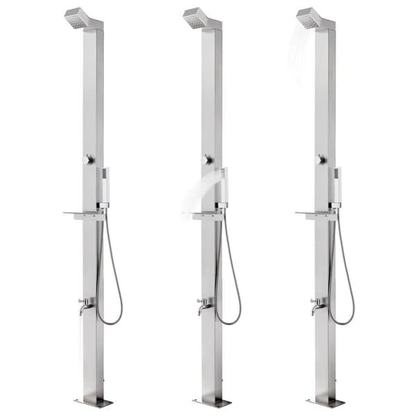 Havebruser med grå bund 225 cm rustfrit stål - Havebruser - Havebrusere - Home & Living